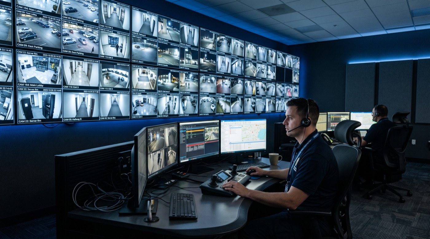 Central de monitoreo de seguridad electrónica 24/7